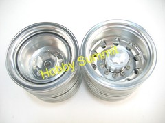 1/14 R/C Volvo FH16 Timber Truck ALLOY WHEEL Set re Tamiya 6X4 Tractor 56360
