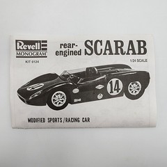 Monogram 1/24 Scarab Rear-Engined Racer PC124-150 Vintage Instructions Only