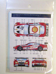 Decalpool 1/24 Scale BMW M6 GT3 Shell #42 Nürb. 2017 Decal Sheet DP210 for B’max
