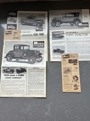 Vintage 20’s-60’s AMT/ Monogram, Etc. Model Kit Instructions Lot of 22 w Decals
