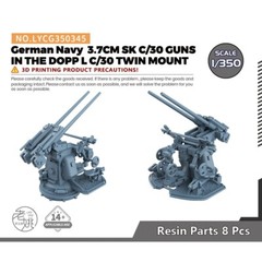 Model Upgrade Parts German Navy 3.7CM SK C/30 GUNS IN THE DOPP L C/30 TwinMOUNT
