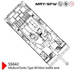 72642 1/72 Military Model Kit Japan Medium Tanks Type 90 Main Battle Tank