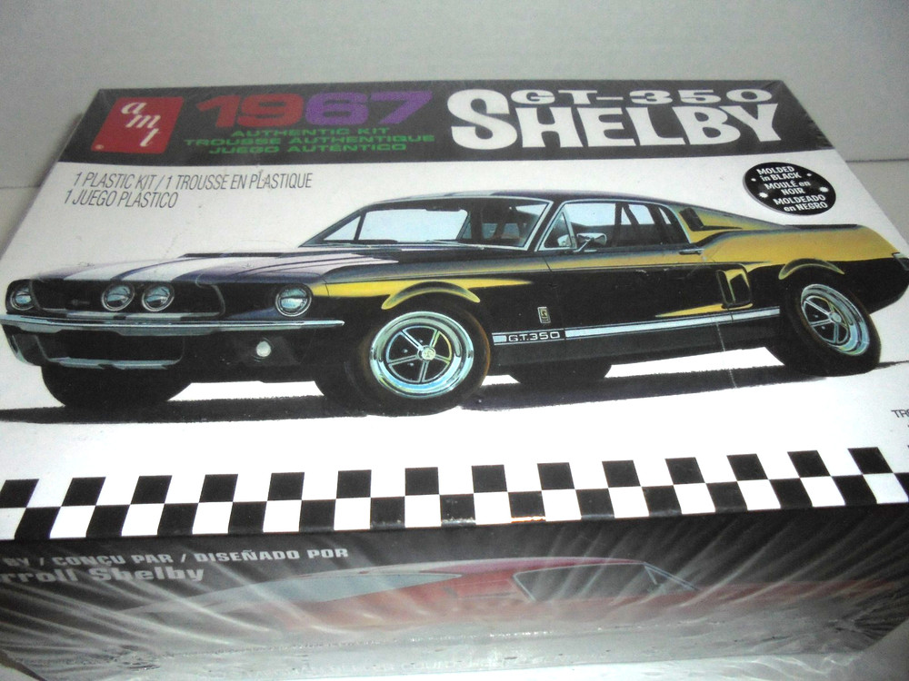 SKILL 2 MODEL KIT 1967 FORD MUSTANG SHELBY GT350 BLACK 1/25 SCALE AMT AMT834 M