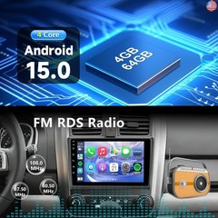 4G+64G Android 15 Car Stereo for Honda CRV 2007-2011 with Wireless