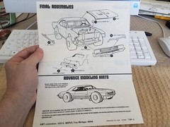Vtg 1966 Buick Modified Stocker Model Car Instruction Sheet AMT Co.