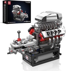 Interactive V8 Engine Model Kit 855 Pieces – Educational STEM Toy for Adults