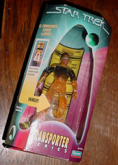STAR TREK TNG Transporter Series Lt. Commander Geordi LaForge MIB WORKING TOY
