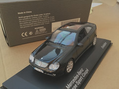 1/43 MINICHAMPS Mercedes Benz , C class coupe, sport,met. Black, mint+++!