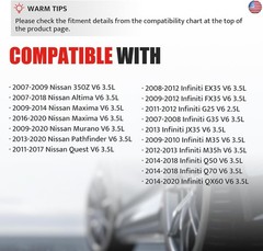 Ignition Coil Packs & Spark Plugs Compatible with V6 3.5L 3.5 2009-2020