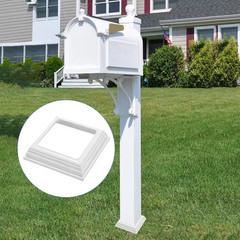 Vinyl Post Skirt White Weather-Resistant Durable Easy Installation Adjustable De