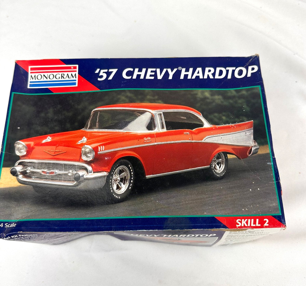 Monogram 1995 Issue- 1957 Chevy Hardtop 1/24 Plastic Model Kit #2225 Sealed Bags