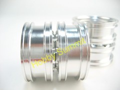 1/14 R/C Volvo FH16 Timber Truck ALLOY WHEEL Set re Tamiya 6X4 Tractor 56360