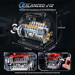 Manual Crank 3-in-1 Engine Model Kits for Adults & Teens – Collectible STEM Gift