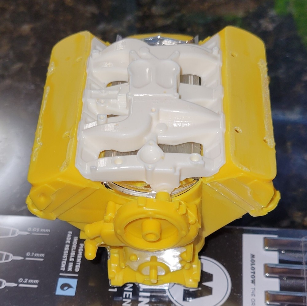 1/8th pontiac stock single carburetor intake big deuce Revell monogram 1/8