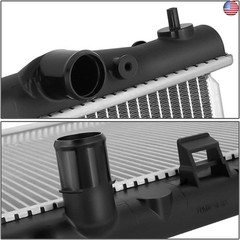 DNA Motoring OEM-RA-13403 1-Row Aluminum Core Radiator Compatible with 14-17