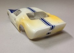 Vintage Lancer Mid-Sixties Shelby Ford GT Clear Slot Car Body – Painted