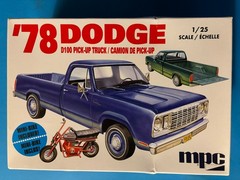 1978 DODGE D100 PICKUP TRUCK MODEL KIT MPC 1/25 SCALE PARTS ONLY INCOMPLETE LOOK