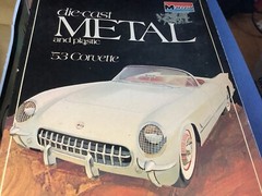 1/24 scale model kit Metal Plastic 53 Corvette Chrome Valve Cover No Box