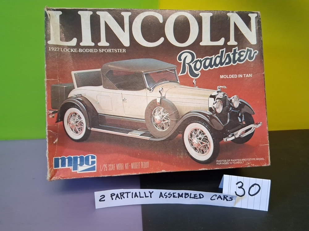 MPG LINCOLN 1927 ROADSTER *2 PARTIALLY ASSEMBLED CARS*