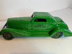 VINTAGE MARX 1930s RESTORED PRESSED STEEL “SIREN POLICE CAR”