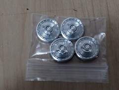 Vintage AMT 1963 Ford Galaxie 500 Spinner Hubcaps Wheel Covers PARTS 1/25 Set