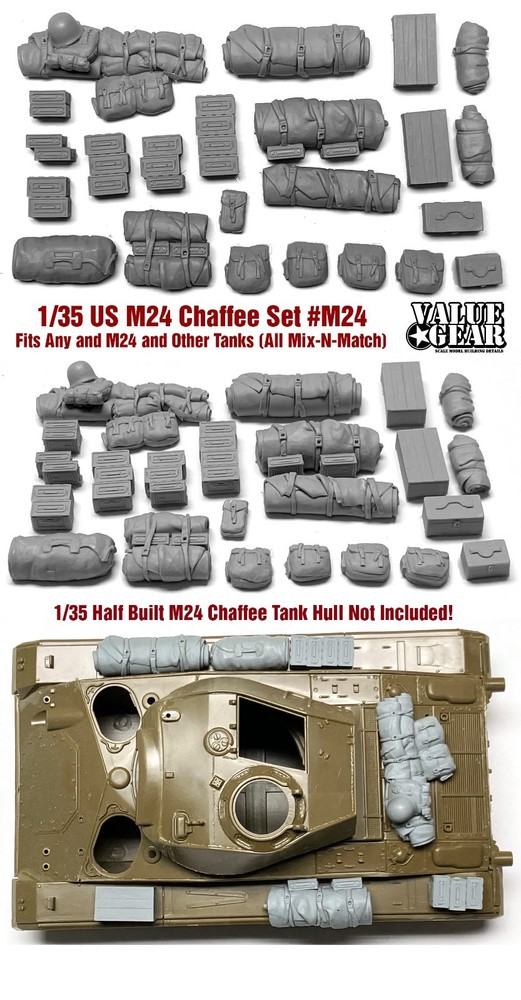 1/35 Scale US Army M24 Chaffee Stowage Set Fits any Kit – Value Gear – Resin