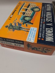 HUBLEY Kit 4858 MODEL A Station Wagon Metal Kit Open Box Sealed Parts