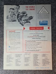 1960 Renewal NO. 802 The Visible V8 Engine ASSEMBLY Kit -IN ORIGINAL BOX -AS IS