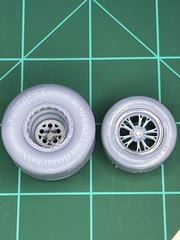 1:24 Drag Racing Wheels & Tires – Weld V Front / Alpha One Rear M/T Tires