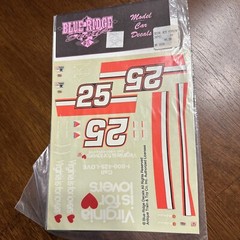 Blue Ridge Decals 1076 1/24 Scale’93-‘94 #25 Virginia Is For Lovers NASCAR