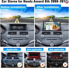 4GB+64GB Android 13 Car Stereo for Honda Accord 8th 2008-2013 with Wireless