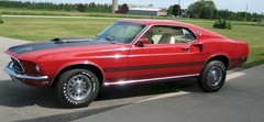 Fred Cady 41 1969 Mustang Mach 1 (black hood/sidestripes) waterslide decal