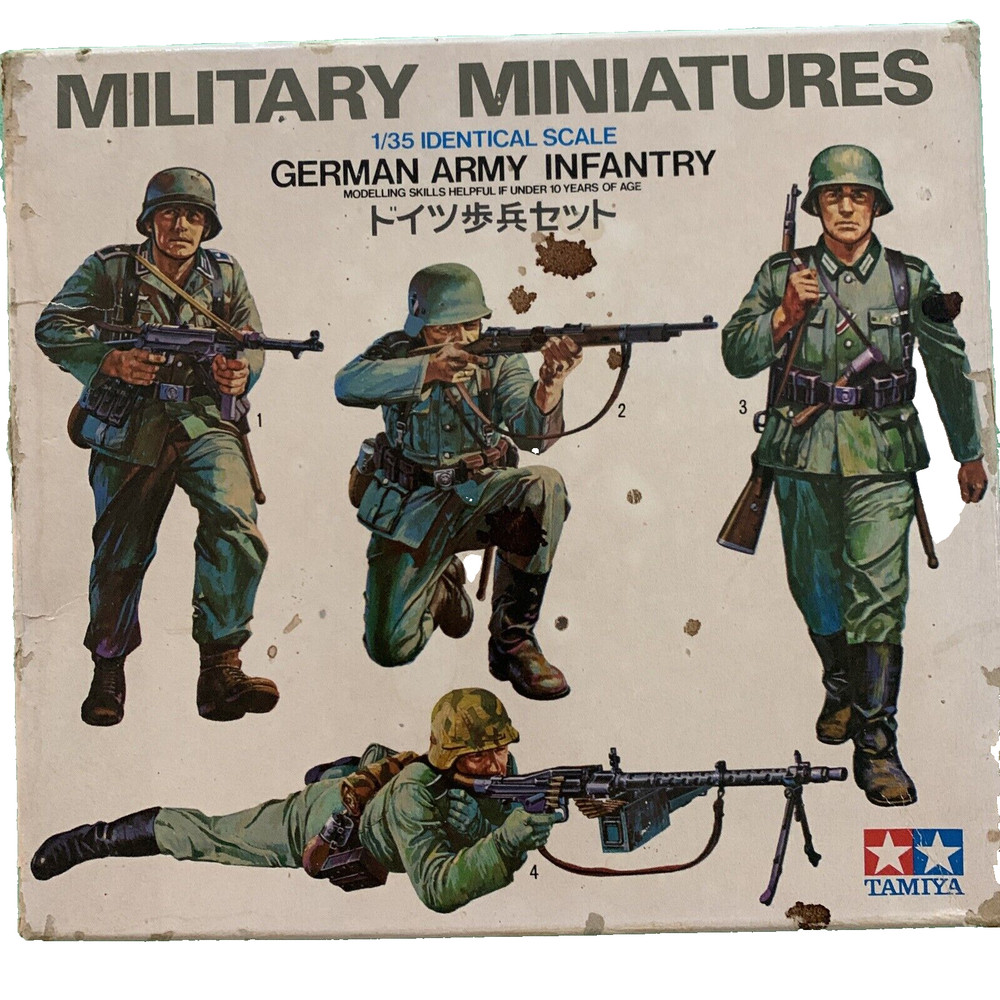 Tamiya 1:35 GERMAN ARMY INFANTRY, Plastic Kit #MM102 With Paperwork Japan