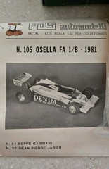 VTG FDS Automodelli Italy 1/43 Unbuilt Metal Car Kit #105 Osella FA 1/B-NOS