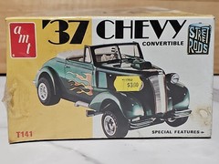Orig Vtg AMT Street Rods 37 Chevy Convertible Sealed 1/25 Unassembled T141 USA