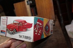 1974 Vintage Monogram Partially Built Model Kit in Box 1958 Ford T-Bird