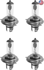 Parts N Go 4×6 Rectangular Plain Conversion Headlights Halogen H4 Bulb Set –