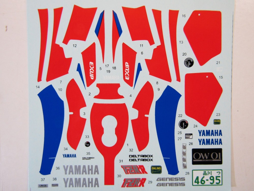 Decalpool 1/12 Yamaha FZR750R (OW01) Decal Sheet DP318 suit Tamiya kit