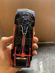 ’69 Shelby Mustang Scale Model Pre-built Custom Red Yellow Blue Plastic