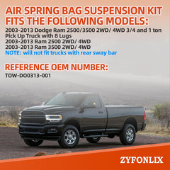 Air Spring Bag Suspension Kit Compatible with 2003-2013 Dodge Ram 2500/3500 2WD/