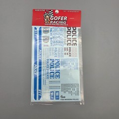Gofer Racing 11024 x 1/24 1/25 Modern Police Decal Sheet New Sealed