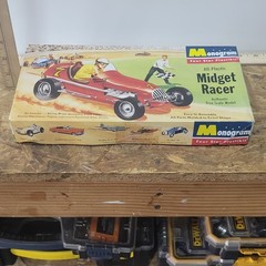 Monogram Midget Racer Plastic Model Kit Unassembled Painted Red