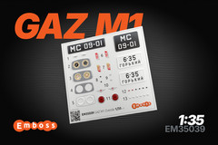 1:35 3D Detail Set for scale model GAZ M1 Zvezda 3634