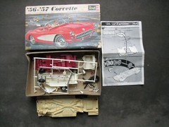 Revell 56/57 Corvette Box and Assorted Parts ONLY 1/32 1968