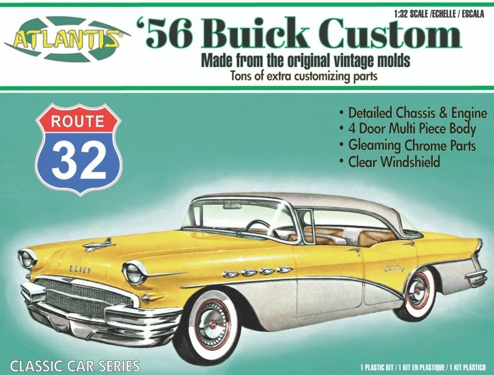 Atlantis 1956 Buick Custom 1:32 Scale Model Kit #1230~NEW in BOX