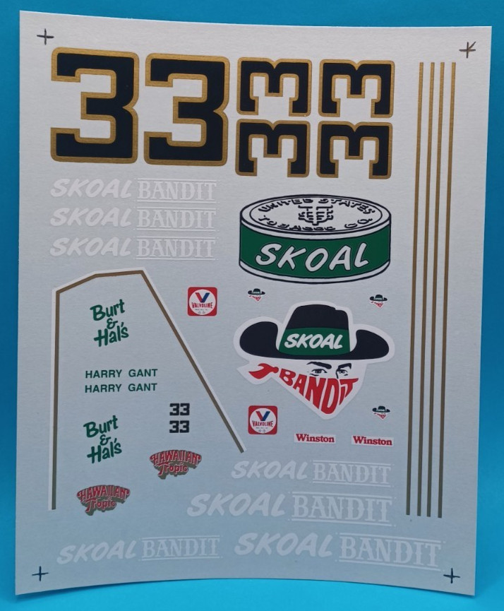 Unknown | No. ? | 1:25 #33 Skoal Decals