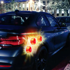 Emergency Car LED Road Flare Kits and Case, Requires 3 AAA Batteries (3-Pack)