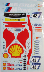 Decalpool 1/24 Scale BMW M6 GT3 Shell #42 Nürb. 2017 Decal Sheet DP210 for B’max