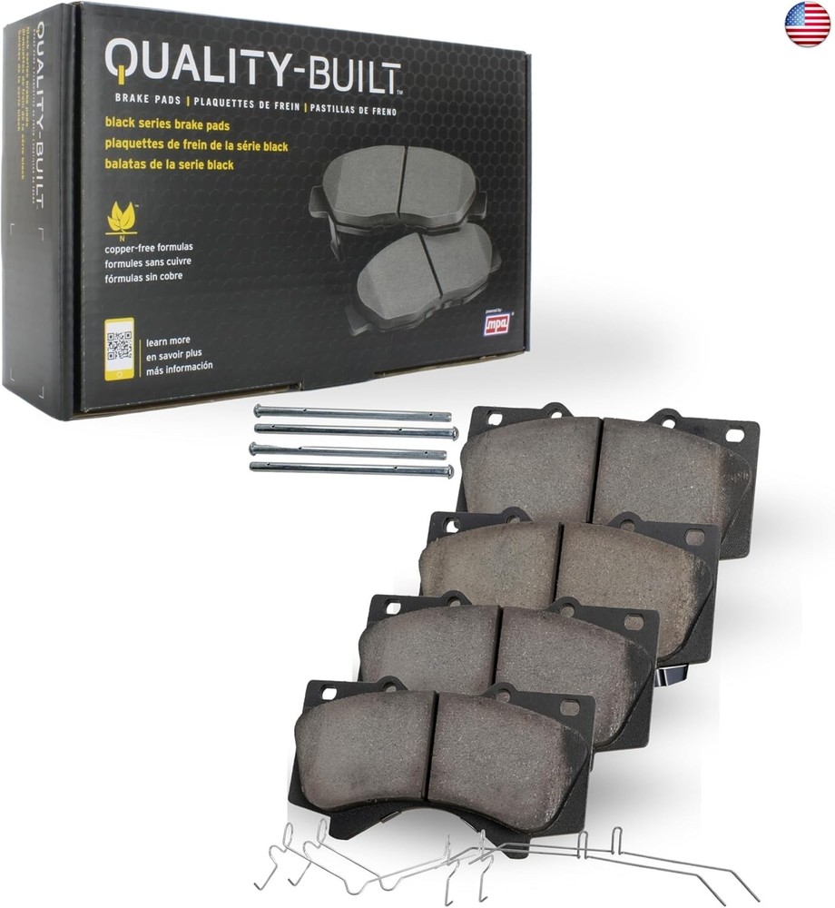 QUALITY-BUILT Black Series Semi-Metallic Rear Brake Pads 1003-1740M Compatible