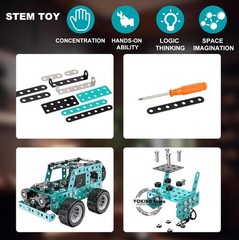 Stem Metal Engineering Truck Model Kit, 3d Assembly Toy for Kids